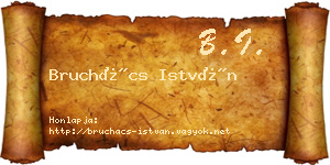 Bruchács István névjegykártya