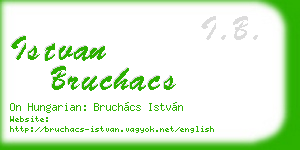 istvan bruchacs business card