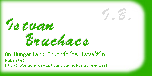 istvan bruchacs business card